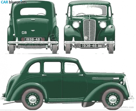 1946 Morris Ten Series M 4-Door Sedan blueprint